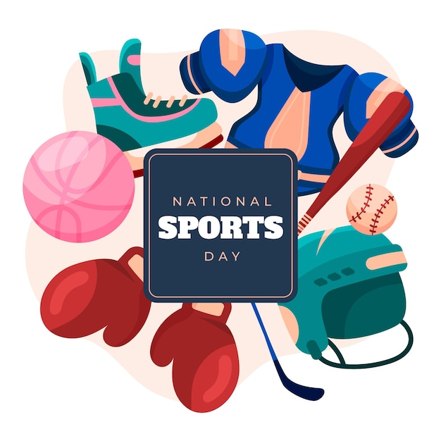 Nationale sportdag illustratie