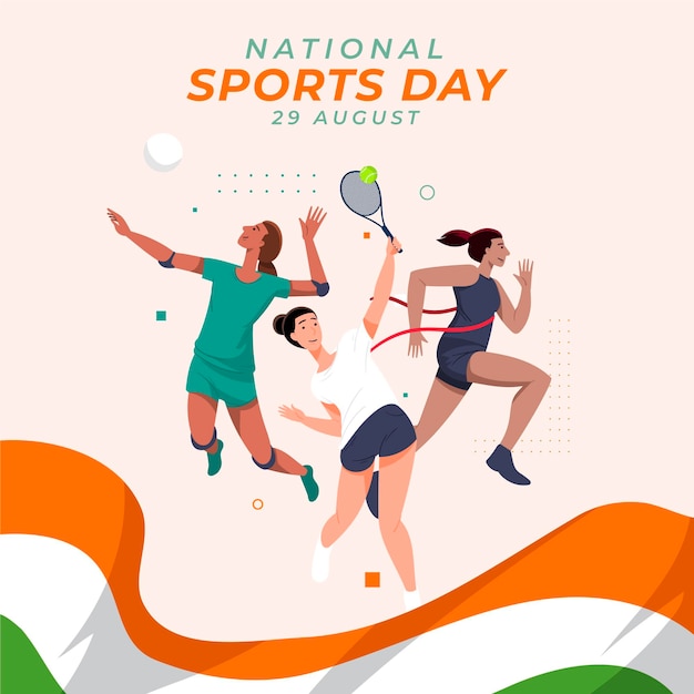 Nationale sportdag illustratie