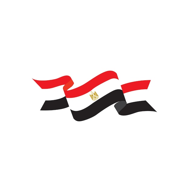 Nationale vlag egypte achtergrond vector illustratie logo ontwerp