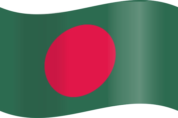 Nationale vlag van Bangladesh in vector