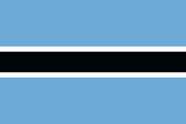 Vector nationale vlag van botswana