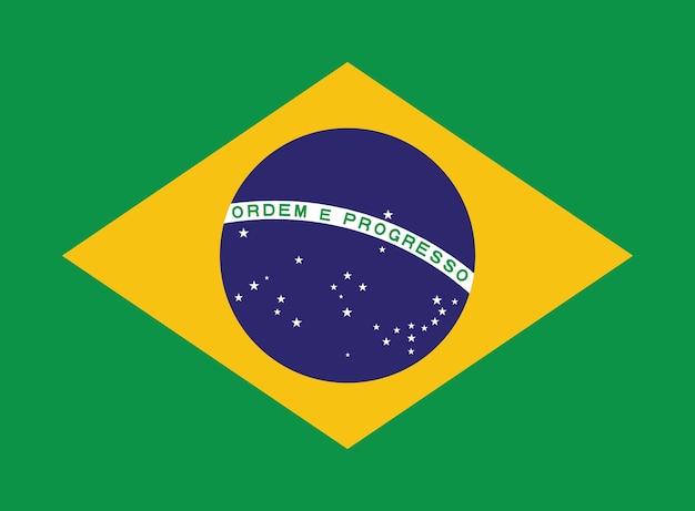 Nationale vlag van de federale republiek brazilië