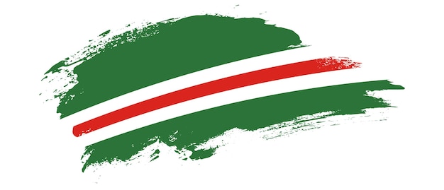 Nationale vlag van de Tsjetsjeense Republiek Ichkeria met curve vlek penseelstreek effect