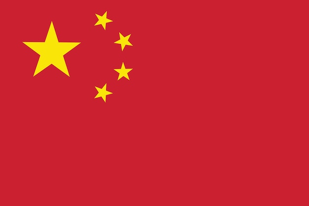 Vector nationale vlag van de volksrepubliek china