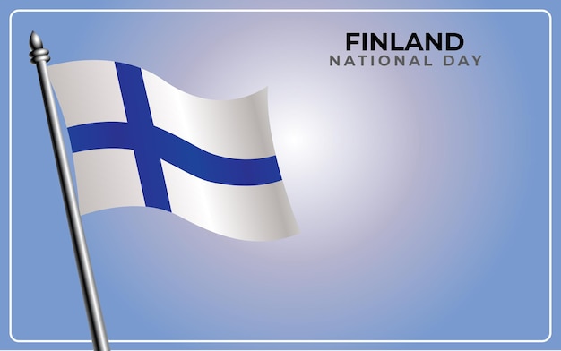 Nationale vlag van Finland geïsoleerd op achtergrond met kleurovergang