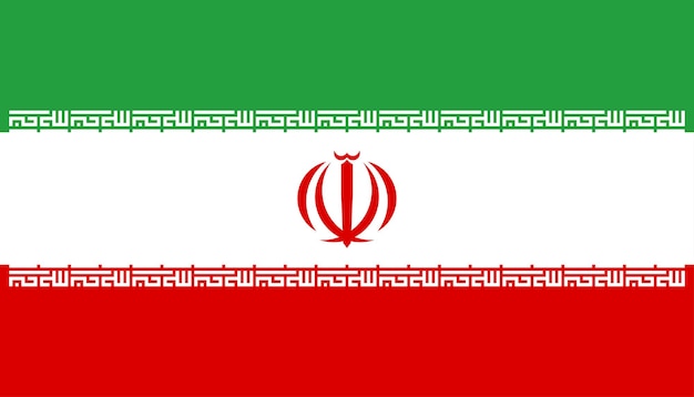 Nationale vlag van iran, nationale banner en wapenschild. banner, bedrijfsconcept. vector illustratie