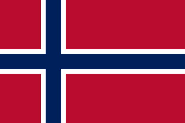 Vector nationale vlag van noorwegen vector eps