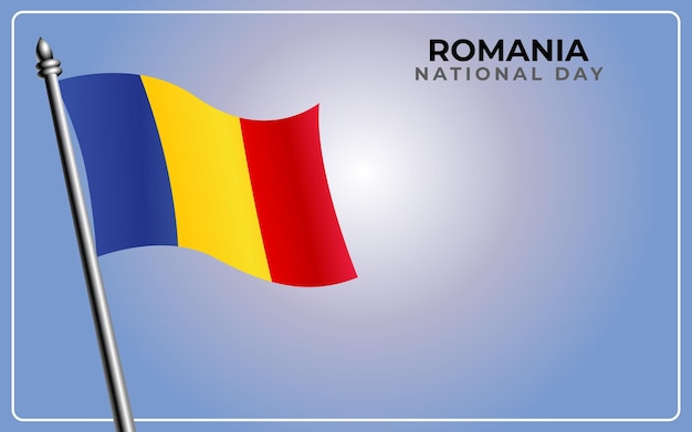 Nationale vlag van Roemenië geïsoleerd op achtergrond met kleurovergang