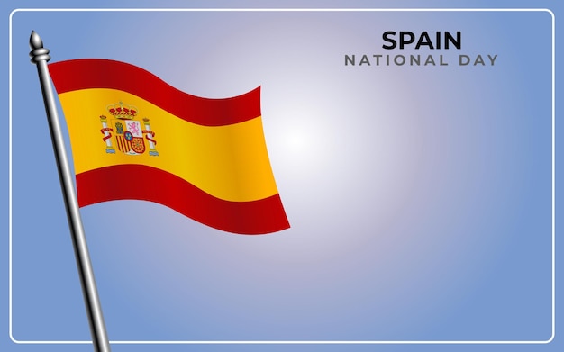 Nationale vlag van Spanje geïsoleerd op achtergrond met kleurovergang