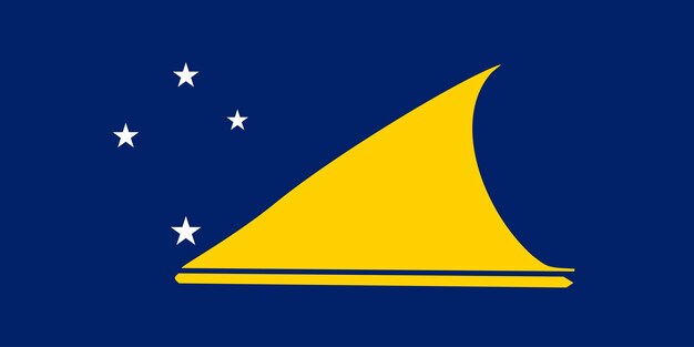 Nationale vlag van tokelau die kan worden gebruikt voor het vieren van tokelau nationale dagen vectorillustratie