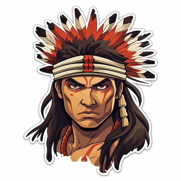 native american chief tshirt design