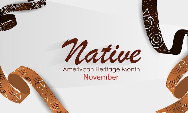 Native American Heritage-maand in november Indiaanse cultuur Nationaal ornament