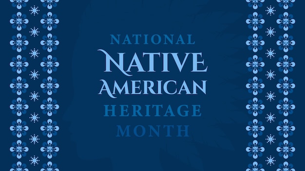 Native American Heritage Month Background design with abstract ornaments celebrating Native Indians in America