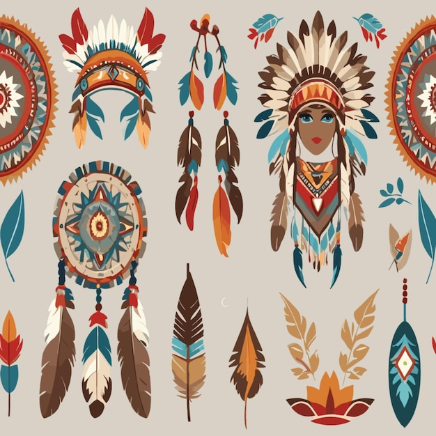 Native american pattern vector