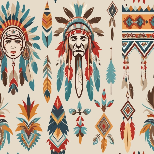 Vector native american pattern vector