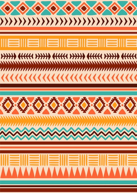 Native american tribal seamless pattern.