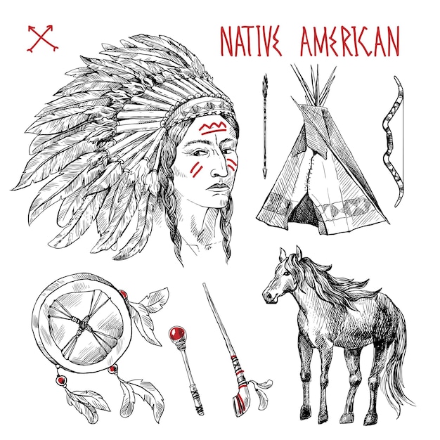 Vector native american