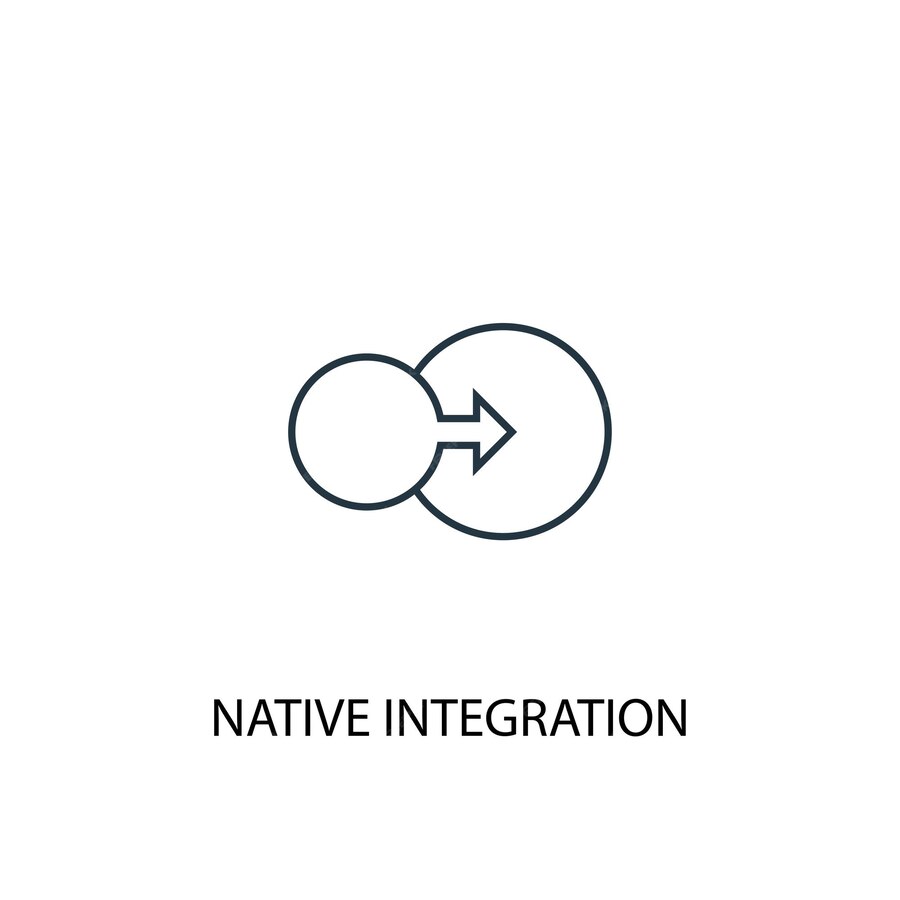 Premium Vector | Native integration concept line icon. simple element ...