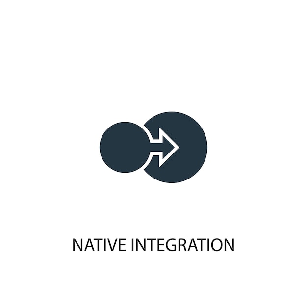 Native integration icon. Simple element illustration. native integration concept symbol design. Can be used for web and mobile.