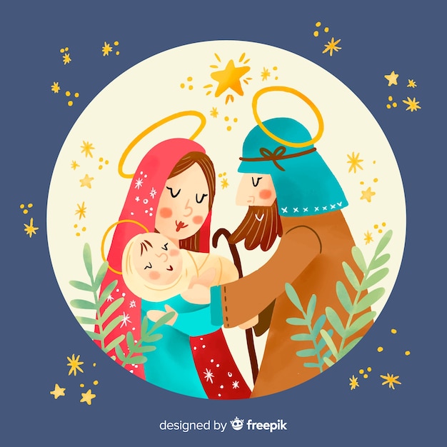 Nativity hand drawn illustration