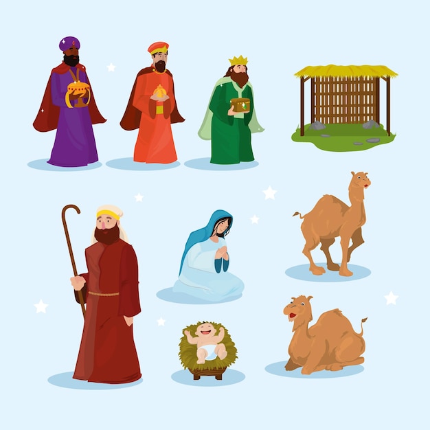 Nativity manger items