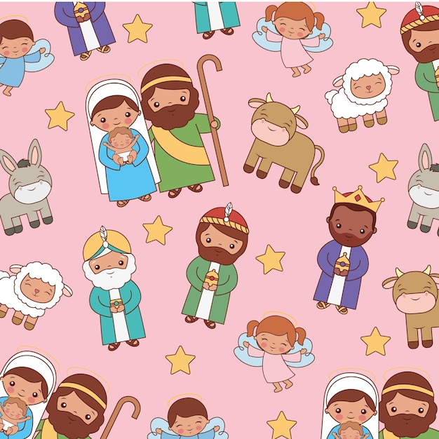 Vector nativity pattern background