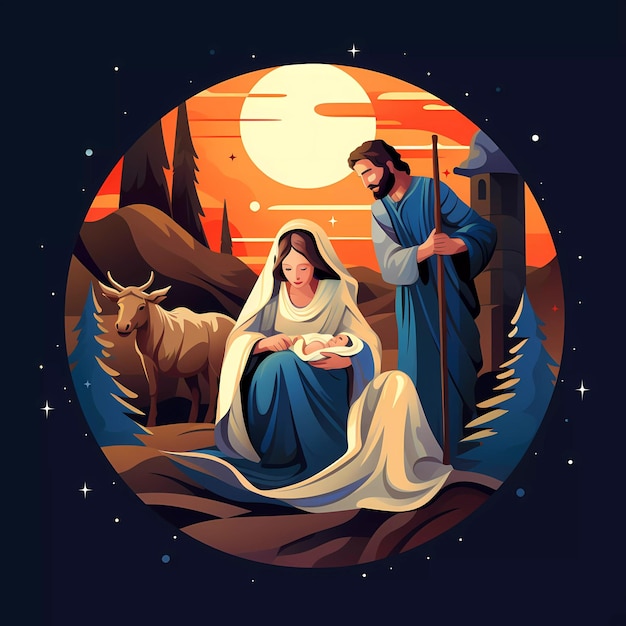 Nativity scene christmas