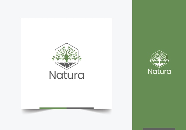 Natura-logo sjabloonontwerp