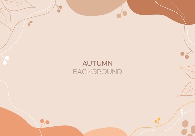 Natural autumn color background frame