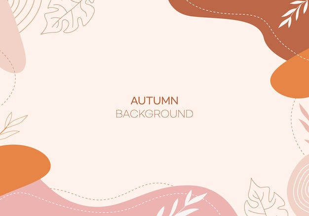 Natural autumn color background frame