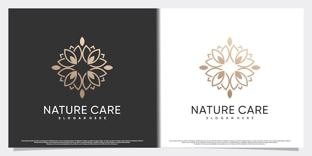 Natural beauty logo design for beauty salon with creative modern concept premium vector