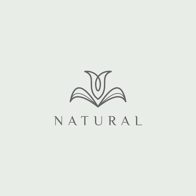 Vettore ispirazione per il design del logo di bellezza naturale