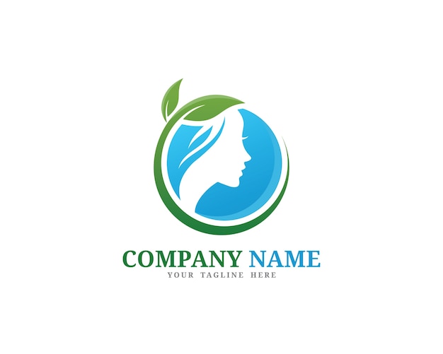 Natural beauty logo design