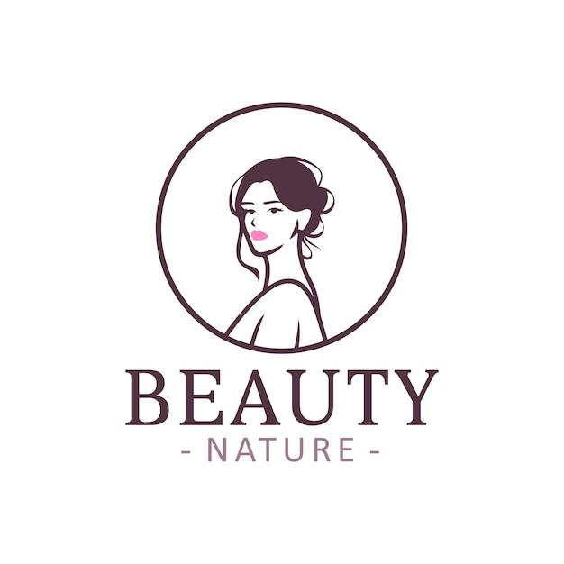 自然の美しさのロゴのテンプレート