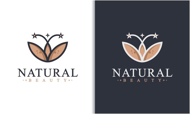 Vettore logo di bellezza naturale