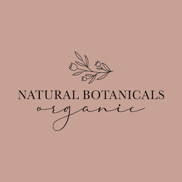 Natural botanicals typografische slogan voor tshirt prints posters mok ontwerp en ander gebruik