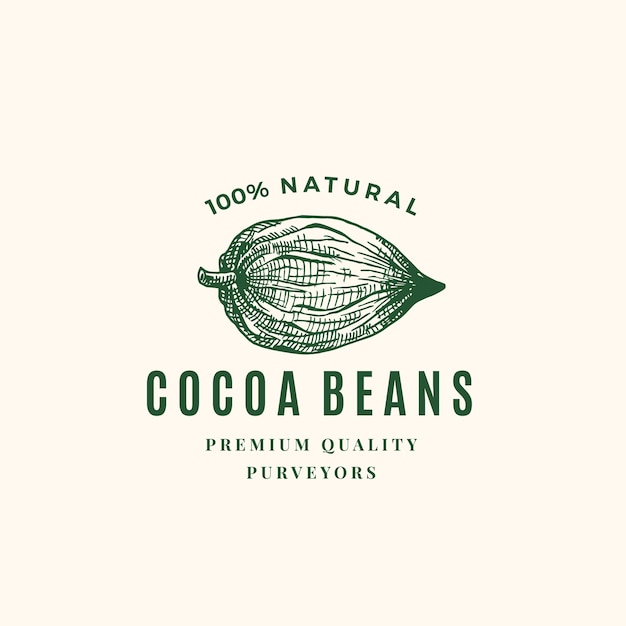 Natural Cocoa Beans 로고