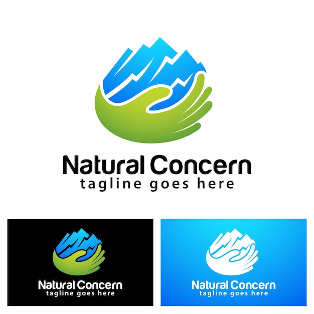 Modello di progettazione del logo di preoccupazione naturale