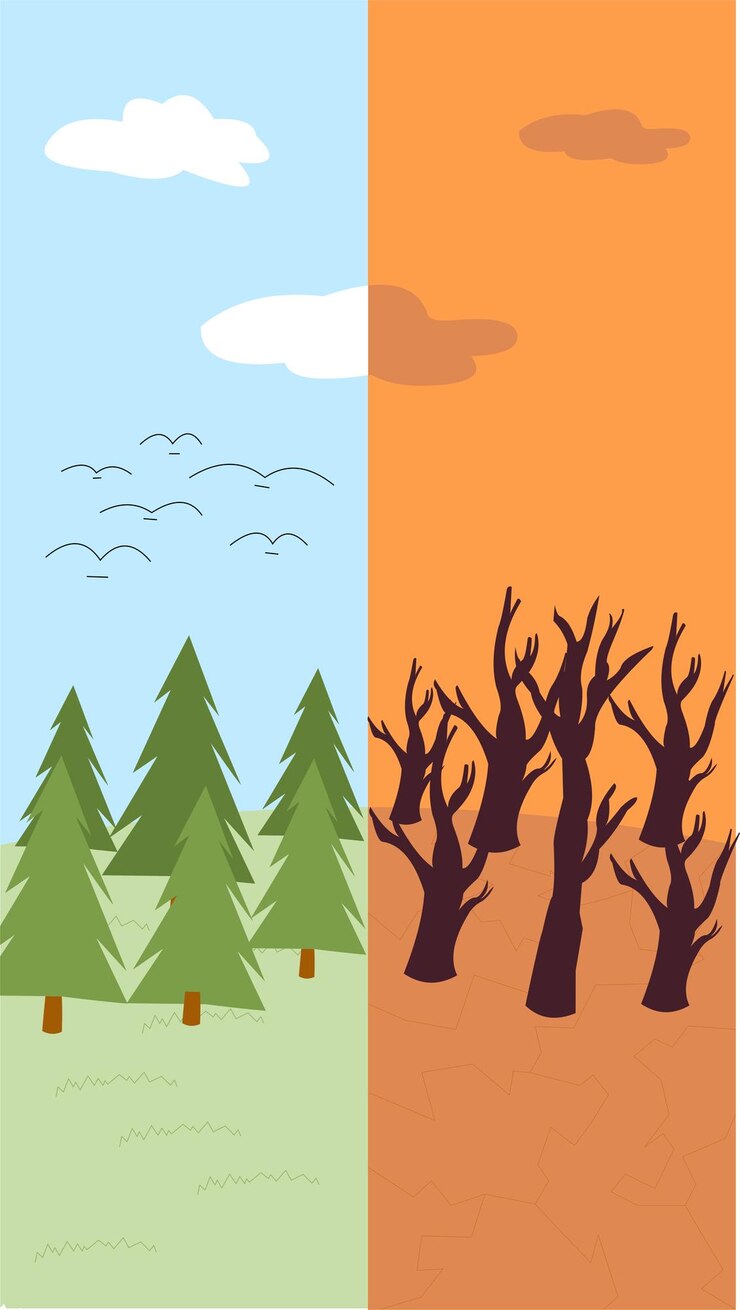 Vector natural conditions on earth