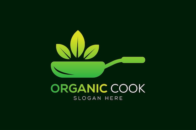 Natural cooking or vegetarian cooking logo design