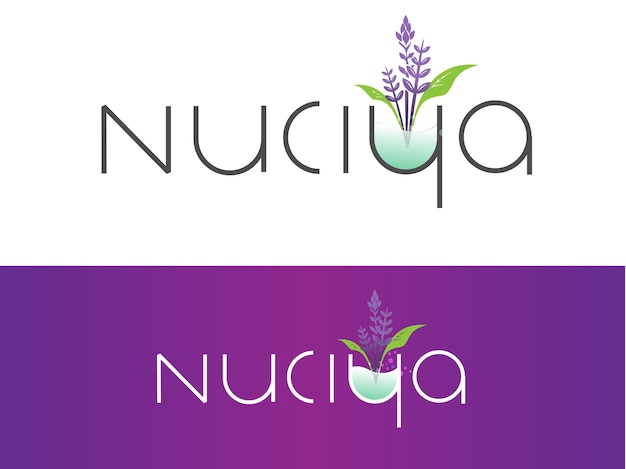 Natural cosmetics brand logo design