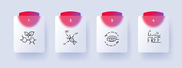 natural cosmetics line icon korean cosmetics face skin care shadows mascara makeup pastel color background vector line icon for business