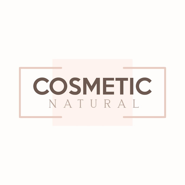 Natural cosmetics logo design in a minimal style