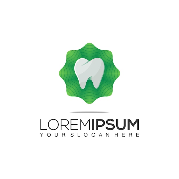 Natural dental logo template