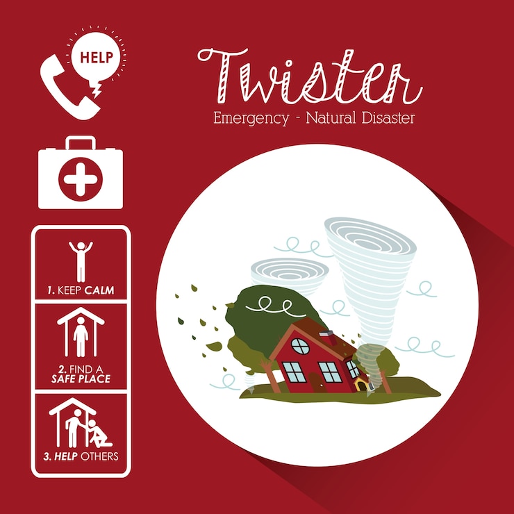 Vector natural disaster design