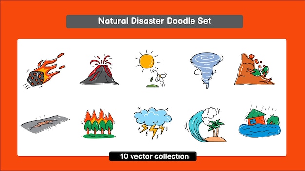 Natural Disaster Doodle Set