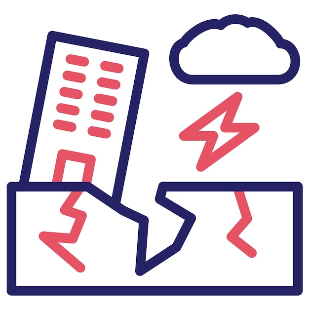 Vector natural disaster vector icon illustration of natural disaster iconset