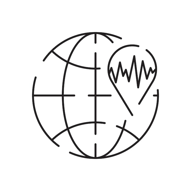 Vettore disastro naturale illustrazione vettoriale dell'icona a linea sottile per il disastro naturale contiene icone come terremoti, inondazioni, tsunami e altro