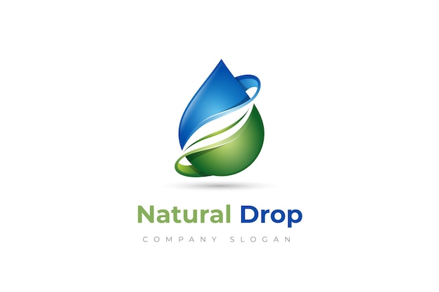 Вектор Логотип natural drop, логотип drop, логотип drop on leaf, логотип water drop, логотип напитка, логотип ecology, логотип aqua