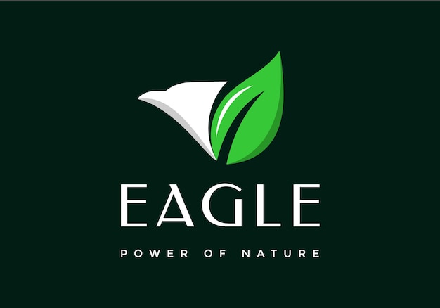 Natural eagle logo with simple design